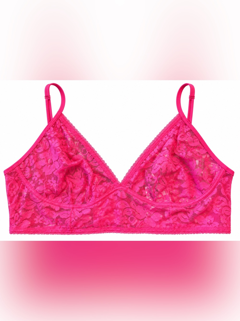 INC International Concepts Floral Lace Bra in Pink Size large NWT